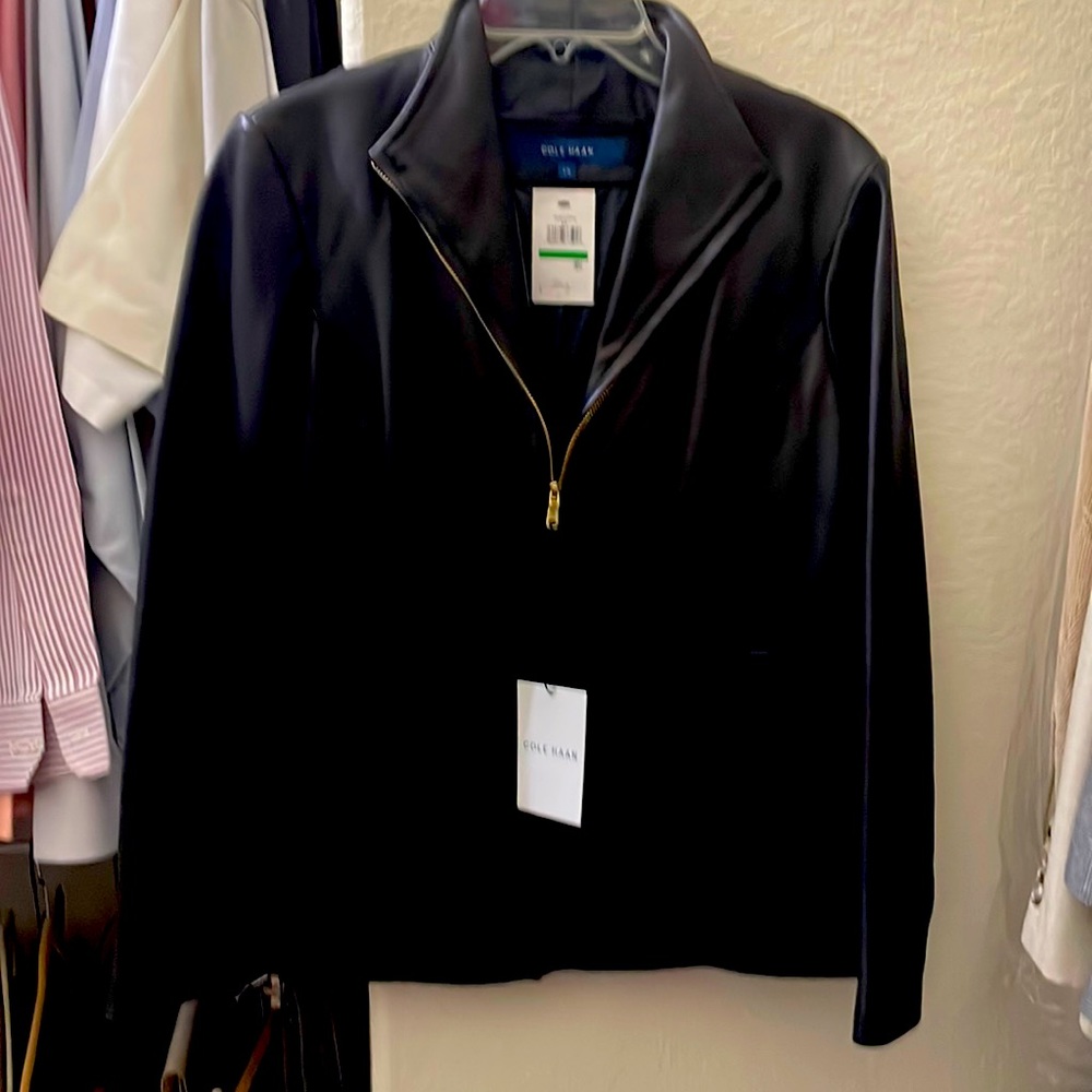 Cole Haan Woman’s leather jacket New with tags